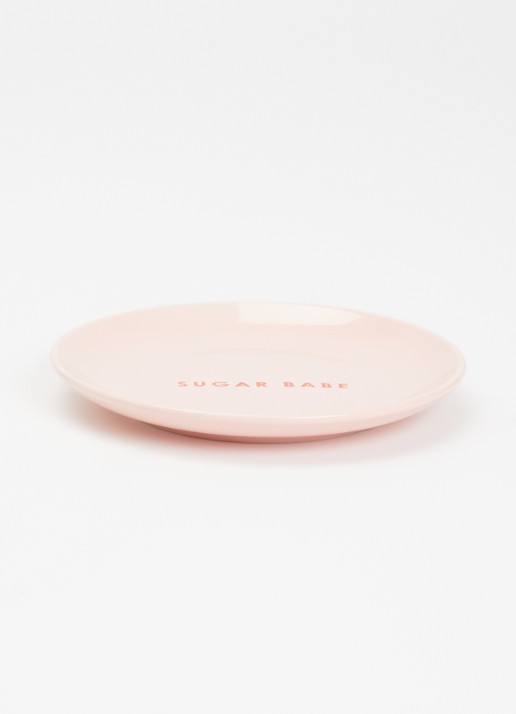 Vondels Sugar Babe gebaksbordje 16 cm - voorkant 2 roze