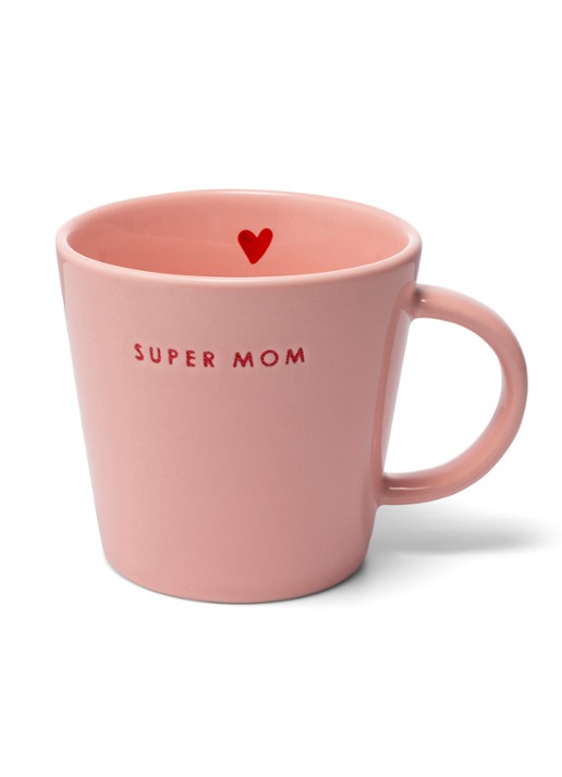 Vondels Super Mom mok 35 cl - voorkant roze