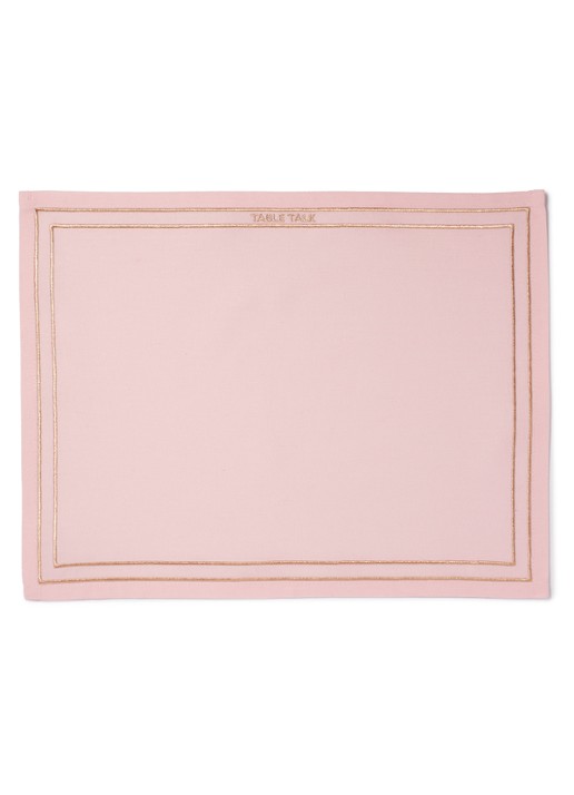 Vondels Table Talk placemat 42 x 32 cm set van 2 - detail 3 roze