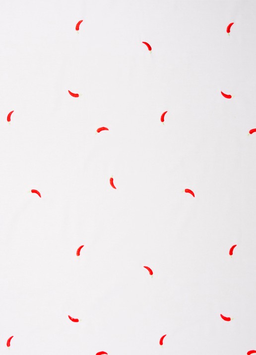 Vondels Tafelkleed in linnenblend met borduring 260 x 140 cm - voorkant 2 wit