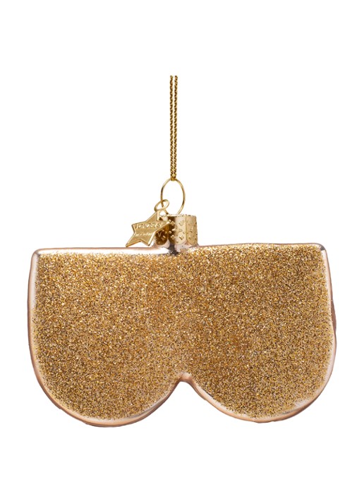 Vondels Tanline kersthanger 6 cm - achterkant bruin
