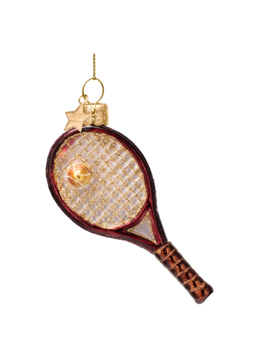 Vondels Tennis Racket kersthanger 9,5 cm