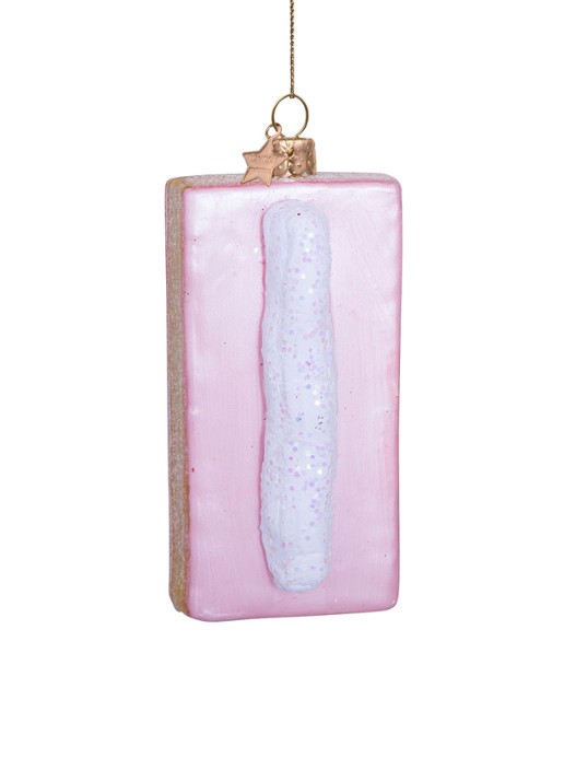 Vondels Tompouce kersthanger 10 cm - voorkant 4 multicolor