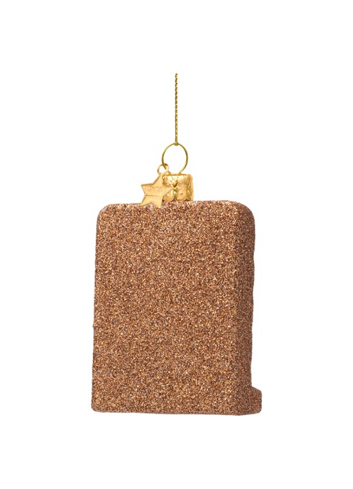 Vondels Vanity Spiegel kersthanger 8,5 cm - achterkant 3 goud