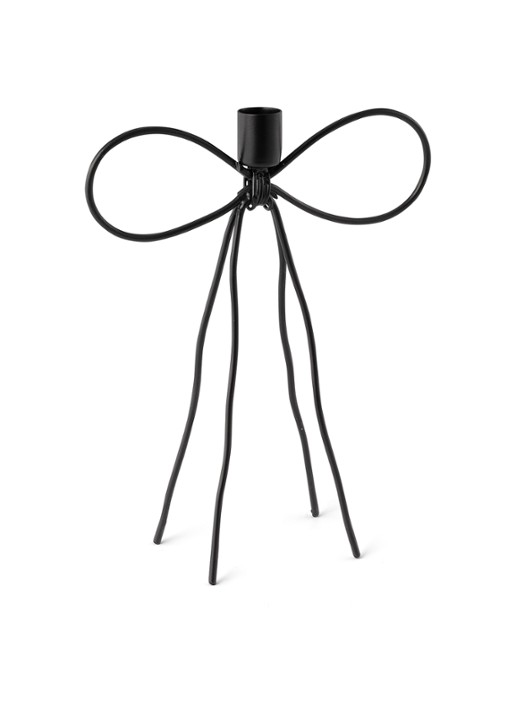 vtwonen Bow kandelaar 25 cm - achterkant zwart