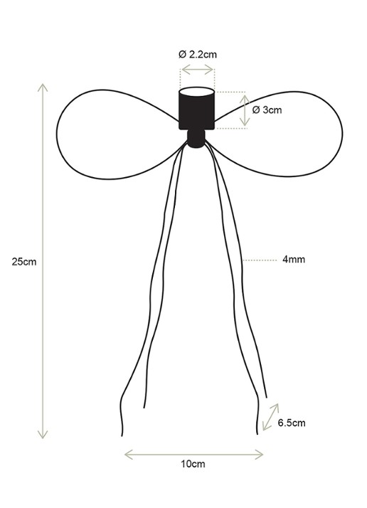 vtwonen Bow kandelaar 25 cm - detail 5 zwart