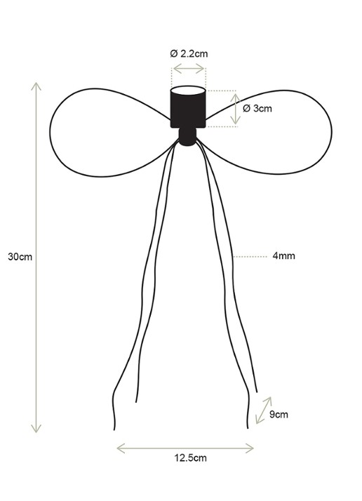vtwonen Bow kandelaar 30 cm - detail 2 zwart