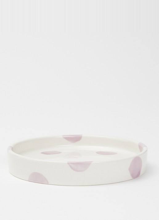 vtwonen Dots gebaksbordje 13 cm  - voorkant 3 lila