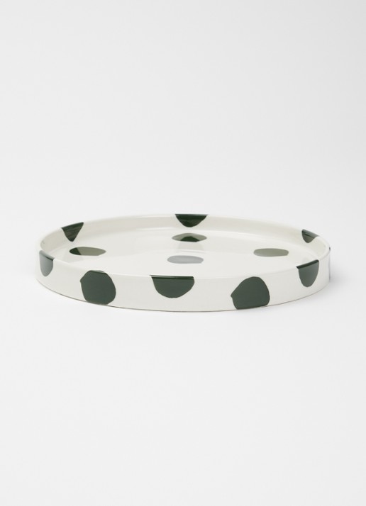vtwonen Dots ontbijtbord 20 cm  - voorkant 2 groen