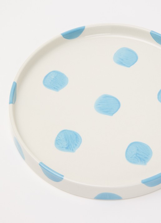vtwonen Dots ontbijtbord 20 cm  - detail 3 lichtblauw