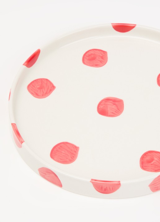 vtwonen Dots ontbijtbord 20 cm  - detail 3 rood