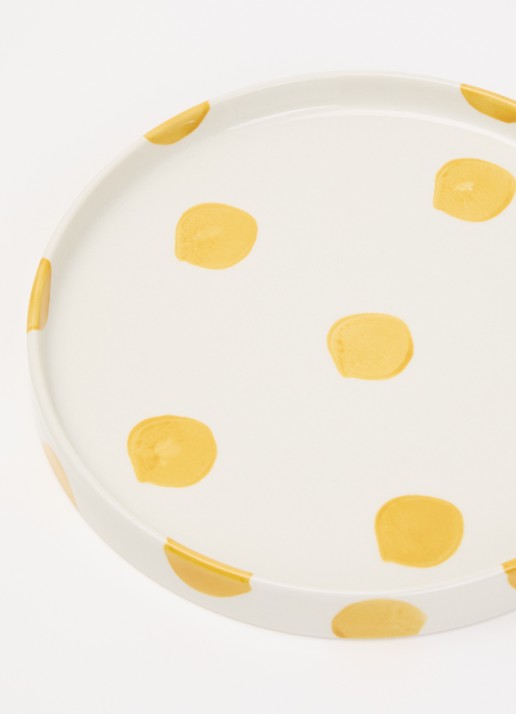 vtwonen Dots ontbijtbord 20 cm  - detail 3 geel