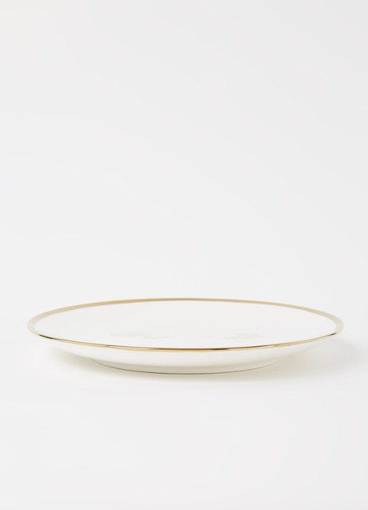 vtwonen Gold dinerbord 25,5 cm - voorkant 3 wit