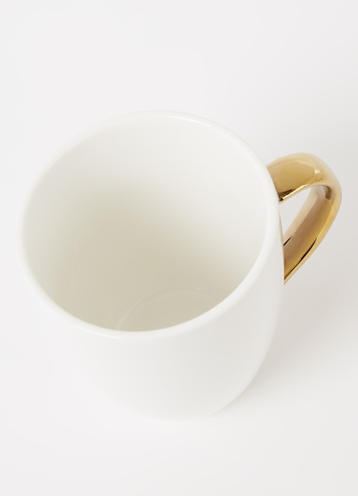 vtwonen Gold kopje 25 cl - detail wit