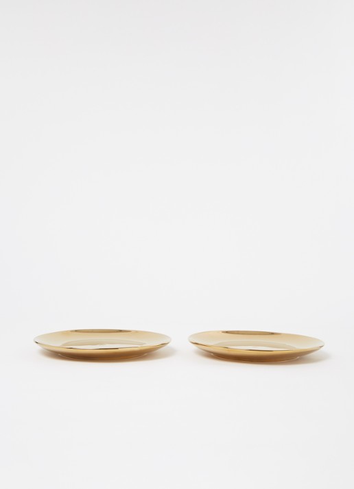 vtwonen Gold ontbijtbord 20 cm set van 2 - voorkant 2 goud