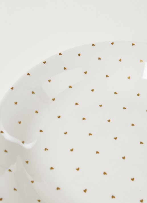 vtwonen Golden Hearts pastabord 25,5 cm  - detail 3 wit