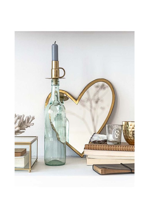 vtwonen Heart spiegel 30 cm - voorkant 2 goud