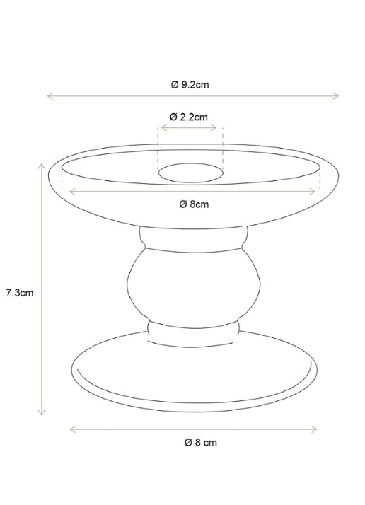 vtwonen Kandelaar 7,3 cm set van 2 - detail 6 transparant