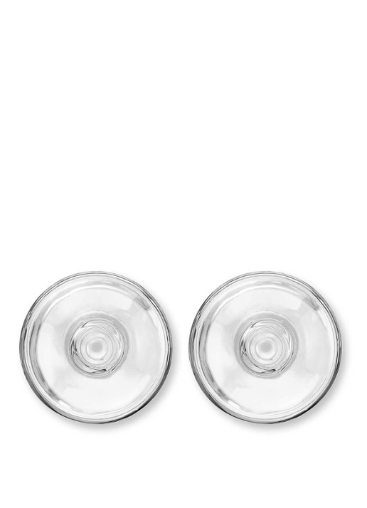 vtwonen Kandelaar 7,3 cm set van 2 - voorkant 2 transparant