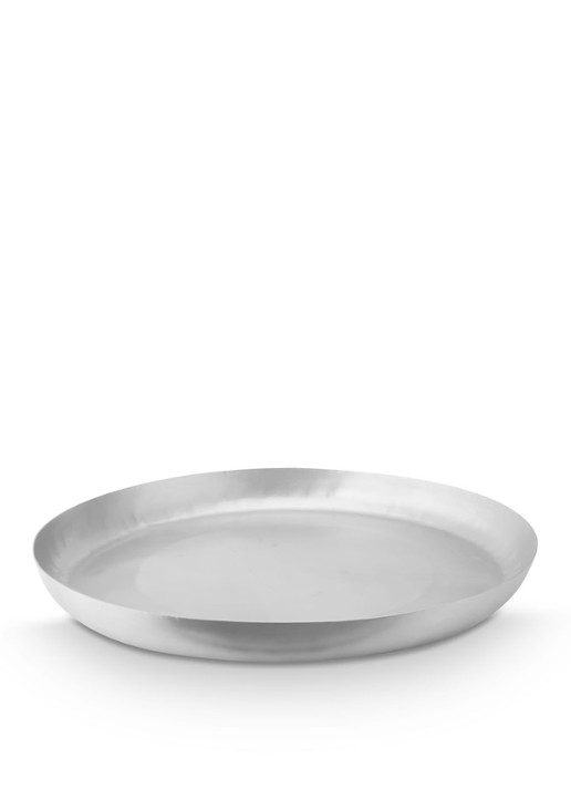 vtwonen Metal Silver schaal 55 cm - voorkant 2 zilver