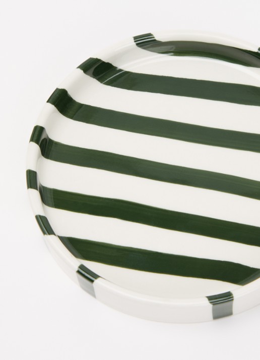 vtwonen Stripes gebaksbordje 13 cm - detail 3 groen