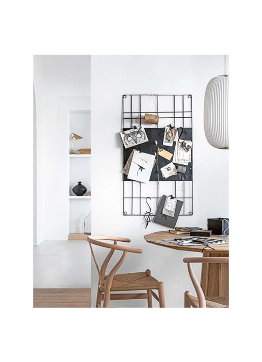 vtwonen Wire memobord 60 x 105 cm - voorkant 2 zwart