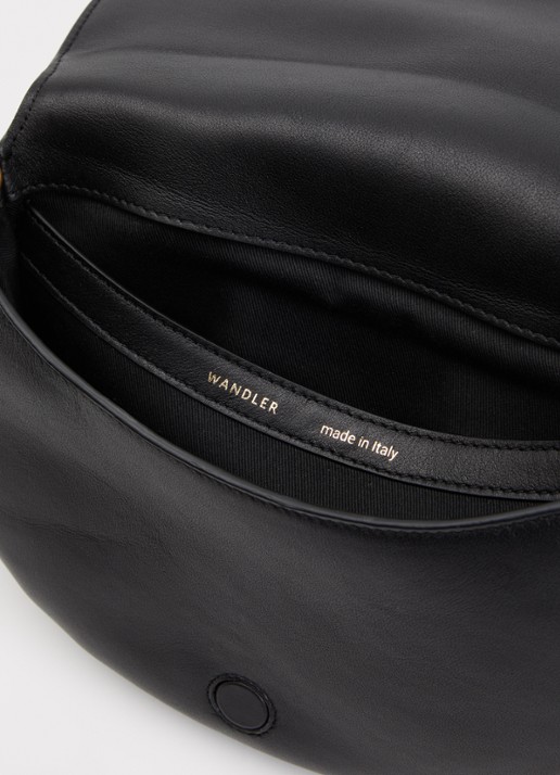 Wandler Kate crossbodytas van kalfsleer - detail zwart