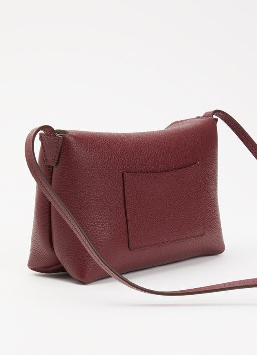 Wandler Penelope Slouch Mini schoudertas van kalfsleer - achterkant bordeauxrood