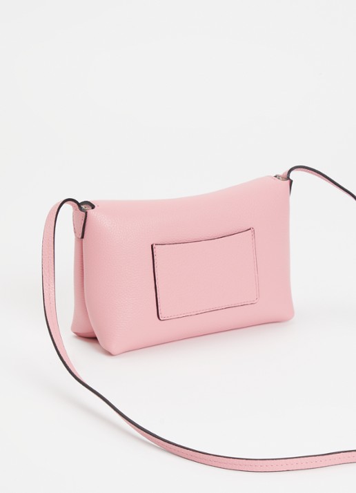 Wandler Penelope Slouch schoudertas van kalfsleer - achterkant roze