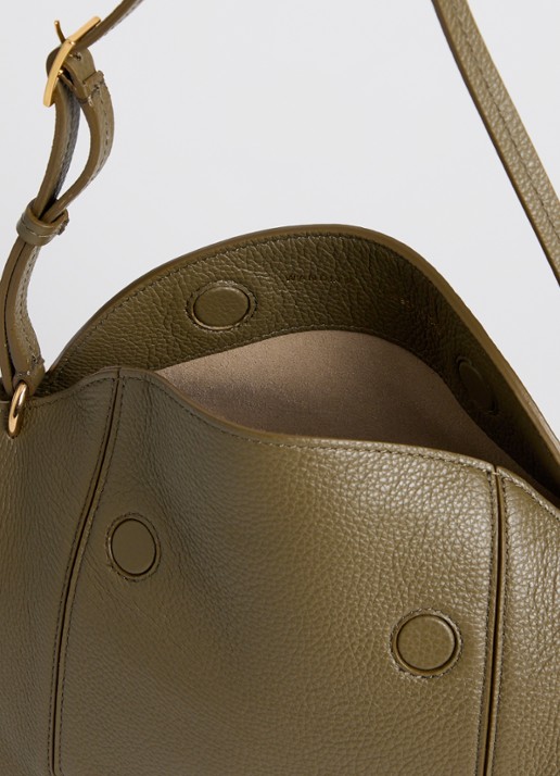 Wandler Penelope Slouch schoudertas van kalfsleer - detail 5 olijfgroen