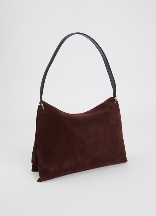 Wandler Penelope Tote Small schoudertas van kalfssuède - achterkant 6 bordeauxrood