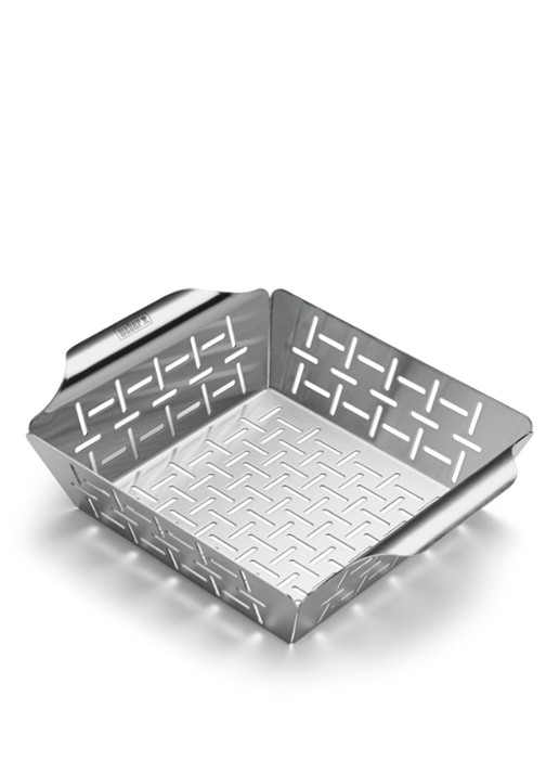 Weber Deluxe barbecue grillkorf - voorkant zilver
