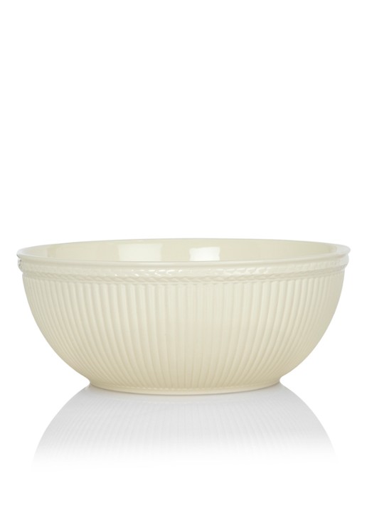 Wedgwood Edme saladeschaal 25 cm - voorkant 2 creme
