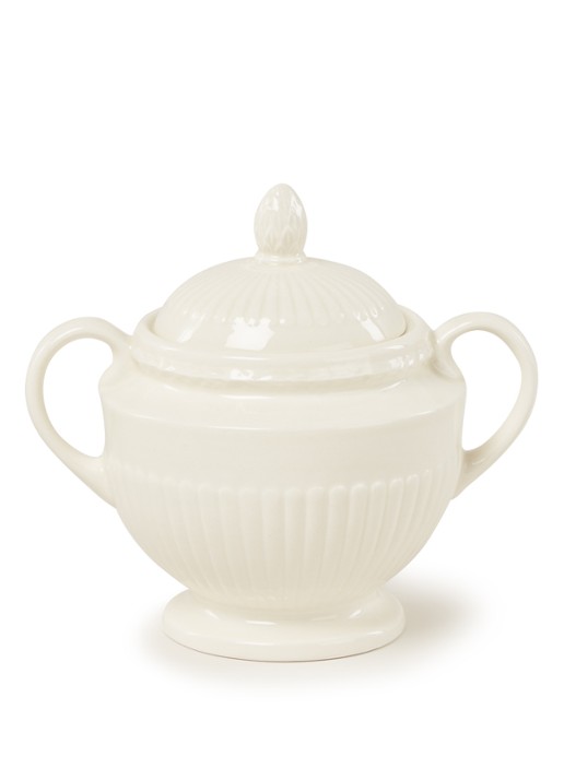 Wedgwood Edme suikerpot - voorkant gebroken wit