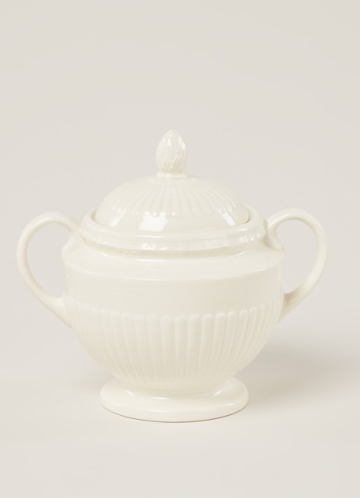 Wedgwood Edme suikerpot - voorkant 2 gebroken wit