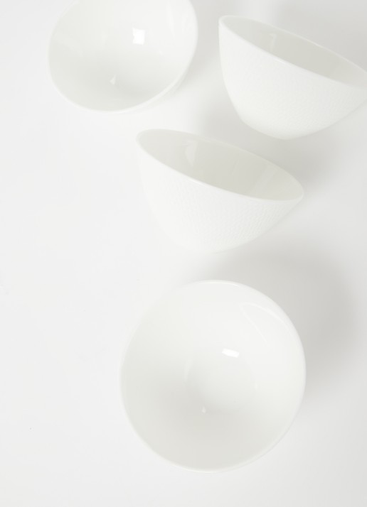 Wedgwood Gio dipschaal 12 cm set van 4 - voorkant 2 wit