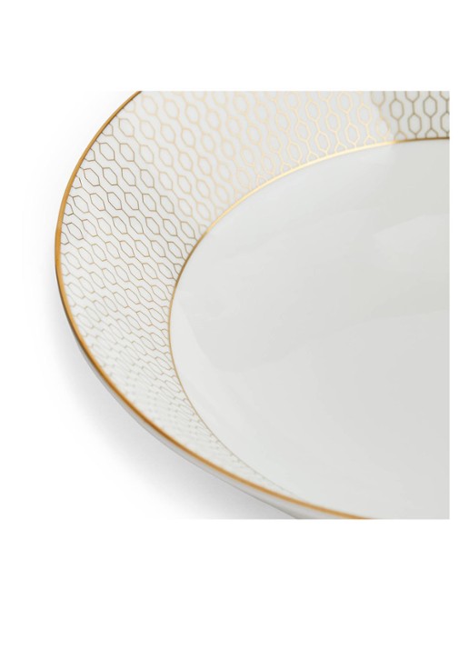 Wedgwood Gio Gold diep bord 21 cm - voorkant 2 wit