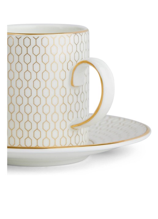 Wedgwood Gio Gold espressokopje met schotel 7,3 cl  - detail 3 gebroken wit