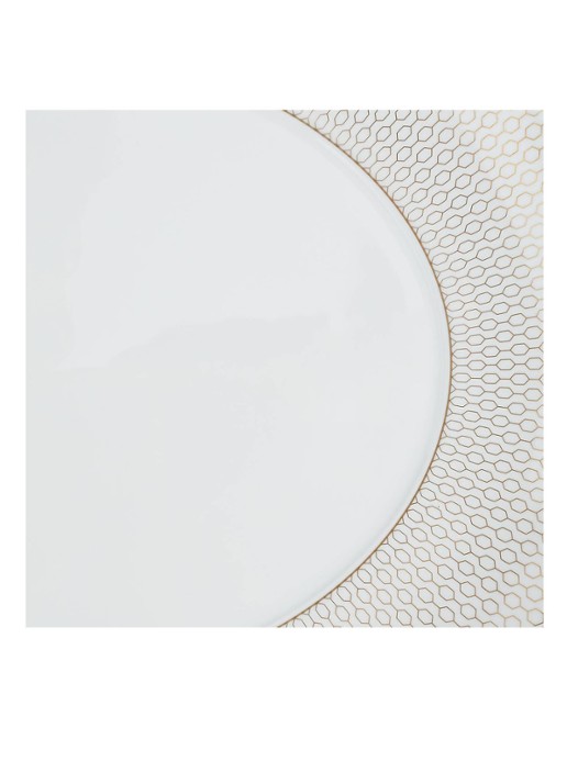 Wedgwood Gio Gold ovale serveerschaal 33 cm - detail 2 wit