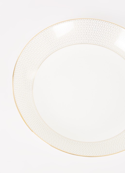 Wedgwood Gio Gold pastabord 24 cm - detail wit