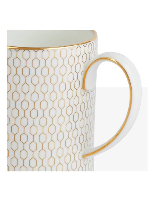 Wedgwood Gio Gold suikerpot en melkkan 2-delig - detail 4 wit