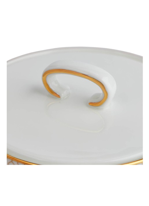 Wedgwood Gio Gold suikerpot en melkkan 2-delig - voorkant 2 wit