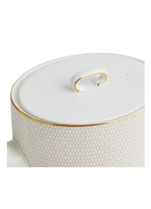 Wedgwood Gio Gold theepot 1 liter - voorkant 2 wit