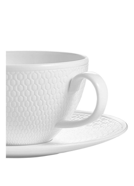 Wedgwood Gio kop en schotel 26 cl - voorkant 4 wit