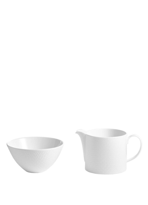 Wedgwood Gio suikerpot en melkkan set van 2