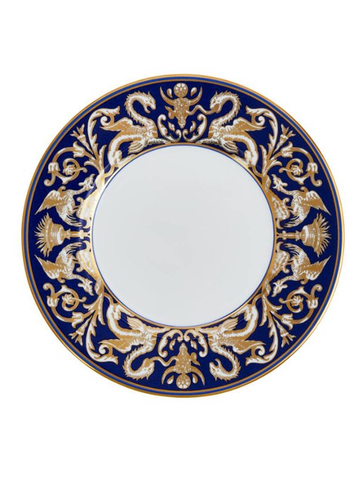 Wedgwood Renaissance Gold dinerbord 23 cm - detail 3 kobaltblauw