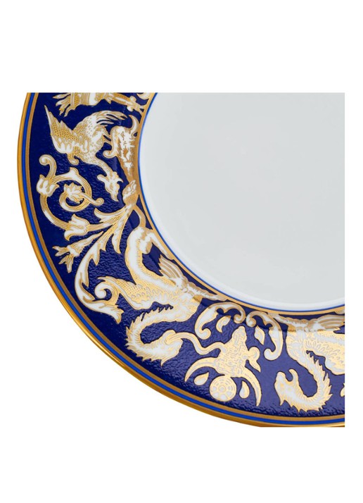 Wedgwood Renaissance Gold dinerbord 23 cm - voorkant 2 kobaltblauw