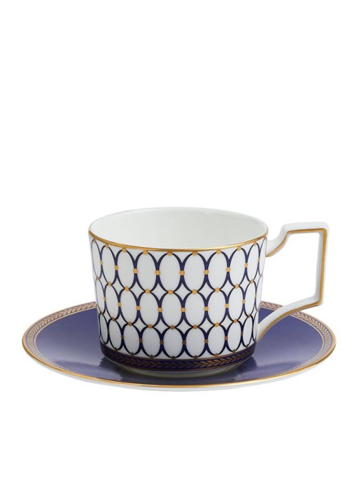 Wedgwood Renaissance Gold kop en schotel 22 cl set van 2 - detail 6 donkerblauw