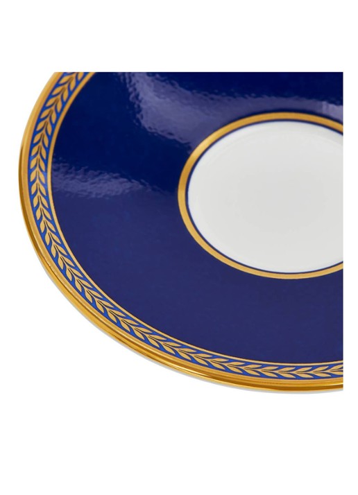 Wedgwood Renaissance Gold kop en schotel 7 cl - achterkant royalblauw