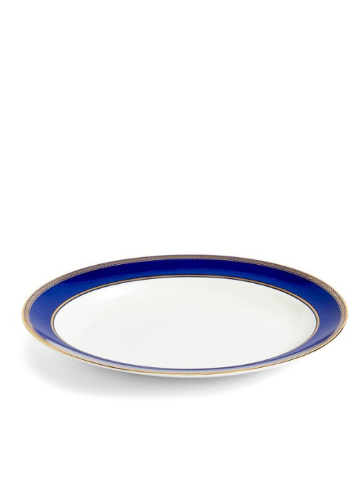 Wedgwood Renaissance Gold ovale serveerschaal 28 cm - detail 4 royalblauw